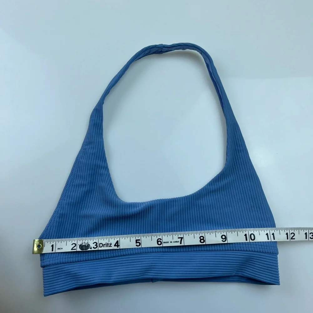 Frankies Bikinis Blue Stevie Halter Bikini Top - Picture 4 of 4